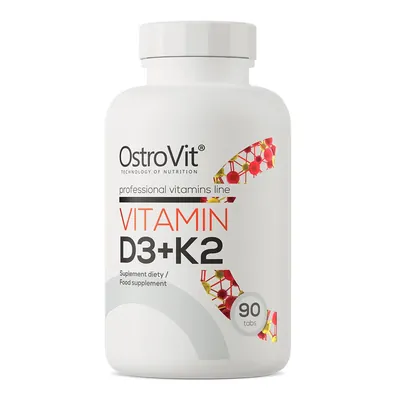 Вітамін D3 + Вітамін K2 OstroVit Vitamin D3+K2 90 таблеток (5902232611960)