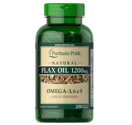 Лляна олія Puritan's Pride Flax Oil 1200 мг, 200 капсул