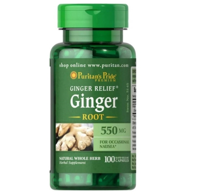 Корень имбиря Puritan's Pride Ginger Root 550 мг, 100 капсул