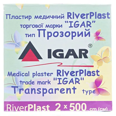 Пластир медичний IGAR RiverPlast Прозорий на полімерній основі (поліетилен) 2 см х 500 см, 1 штука