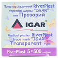 Пластырь медицинский IGAR RiverPlast тип Прозрачный на полимерной основе (полиэтилен) 5 см х 500 см, 1 штука