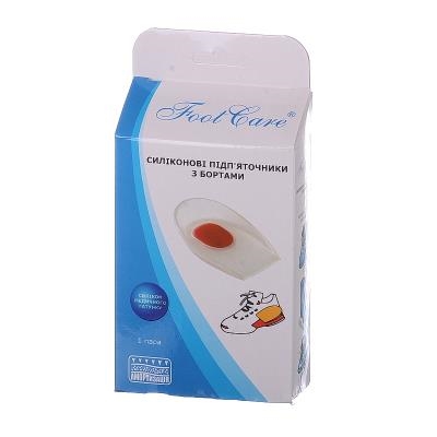 Подпяточник Foot Care SH-211D чашеобразный, силиконовый, с бортами, размер M (35-38)