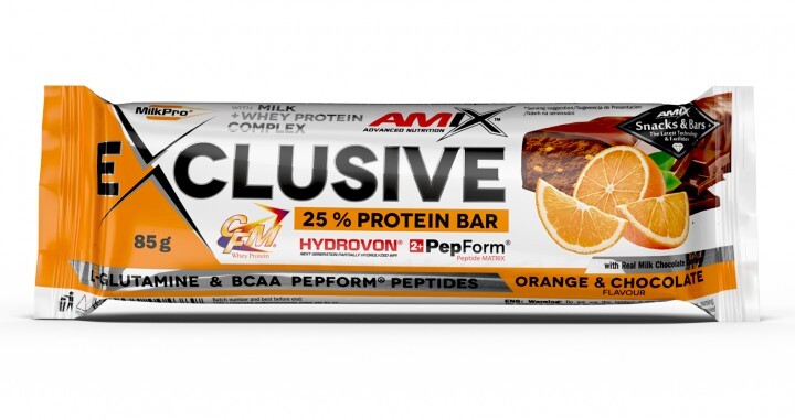 Батончик Amix Nutrition Exclusive Protein Bar orange-chocolate, 85 г 1/12