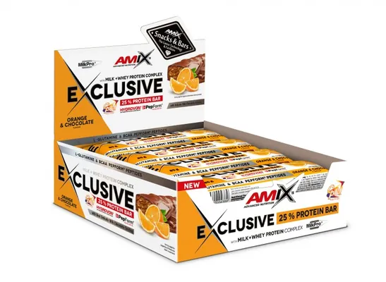 Батончик протеїновий Amix Nutrition Exclusive Protein Bar апельсин-шоколад, 85 г 1/12