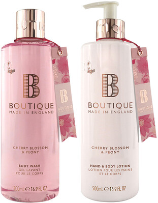 Набор для тела Boutique Cherry Blossom & Peony Duo (Гель для душа 500 мл + Лосьон для тела 500 мл)