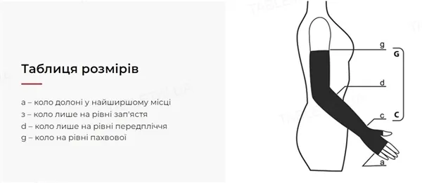 Рукав компресійний Lauma Medical CG 502 з рукавичкою, 2 клас компресії, колір натуральний, розмір 2K
