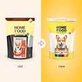 Корм сухой Home Food Healthy skin and shiny coat Здоровая кожа и блеск шерсти для собак средних пород с индейкой и лососем, 1,6 кг