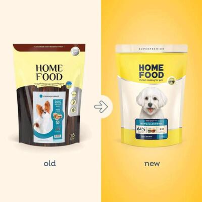 Корм сухий Home Food Hypoallergenic гіпоалергенний для дорослих собак дрібних порід з фореллю та рисом, 1,6 кг