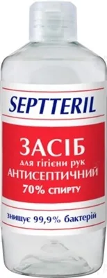 Засіб для гігієни рук Septteril Антисептичний, 70% спирту, 500 мл