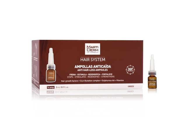 Ампулы от выпадения волос Martiderm Hair System, 14 шт х 3 мл