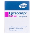 Цитозар лиофилизат для р-ра д/ин. по 100 мг №1 во флак. с р-лем