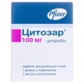 Цитозар ліофілізат для р-ну д/ін. по 100 мг №1 у флак. з р-ком