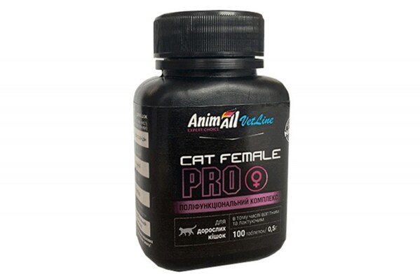 Витаминный комплекс AnimAll VetLine CAT FEMALE PRO для взрослых кошек (самок), 100 таблеток
