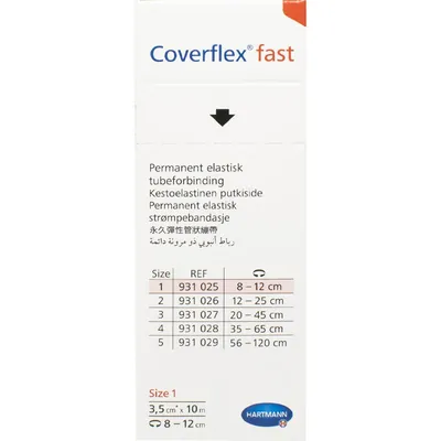 Бинт постійно еластичний Coverflex fast №1 трубчастий, розмір 3,5 см x 10 м