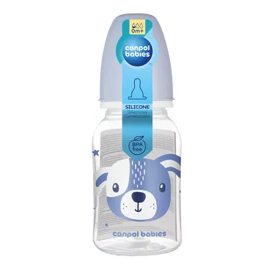 Пляшечка Canpol Babies Cute Animals 11/851_blu з малюнком блакитна, 120 мл