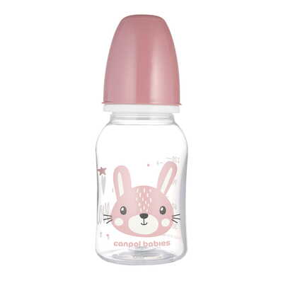 Бутылочка Canpol Babies Cute Animals 11/851_pin с рисунком розовая, 120 мл