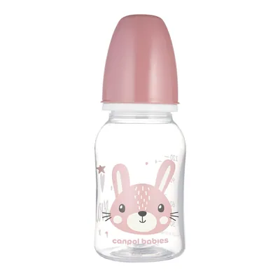 Пляшечка Canpol Babies Cute Animals 11/851_pin з малюнком рожева, 120 мл