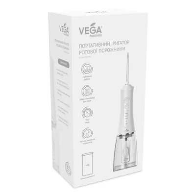 Іригатор Vega VT-1500 W портативний, білий