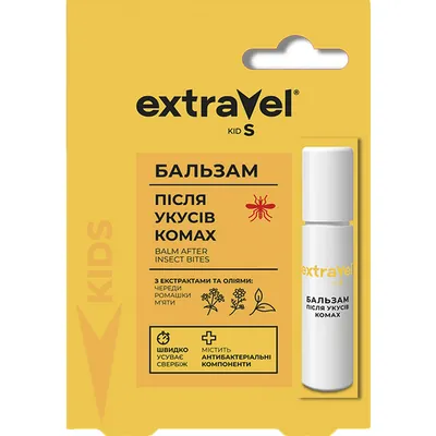 Бальзам після укусів комах ExtraVel Kids дитячий роликовий, 7 мл