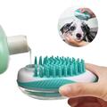 Щітка-масажер M-Pets Rubeaz Soap Dispenser&Brush з диспенсером для купання собак та котів, зелена, 11,5х7,5 см