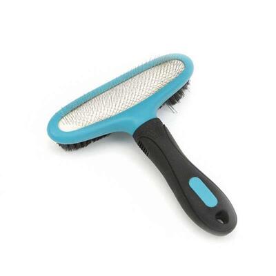 Щетка-пуходерка M-Pets Double-Sided Slicker двухсторонняя для собак, 15x17 см