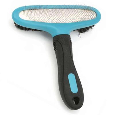 Щетка-пуходерка M-Pets Double-Sided Slicker двухсторонняя для собак, 15x17 см