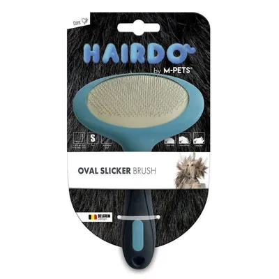 Щітка-пуходерка M-Pets Hairdo Oval Slicker Brush овальна для догляду за шерстю собак, розмір S