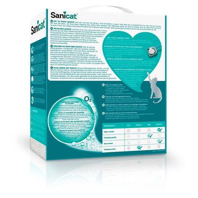 Наповнювач для котячого туалету Sanicat Active White бентонітовий, без запаху, білий, 5,25 кг (6 л)