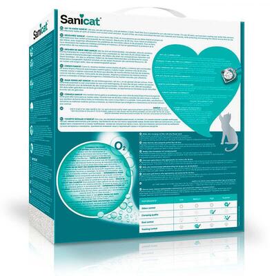 Наполнитель для кошачьего туалета Sanicat Active White бентонитовый, с ароматом лотоса, 5,25 кг (6 л)