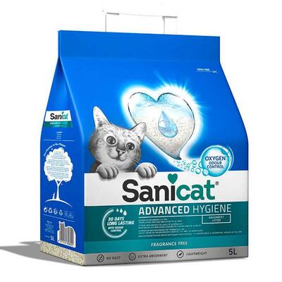 Наполнитель для кошачьего туалета Sanicat Advanced Hygiene минеральный, без аромата, 2 кг (5 л)