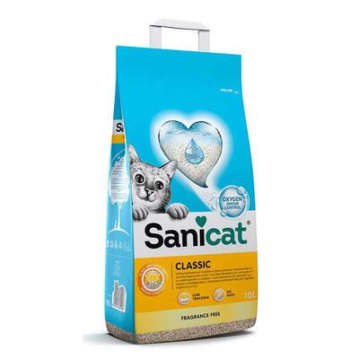 Наполнитель для кошачьего туалета Sanicat Classic минеральный, без аромата, 3,5 кг (5 л)