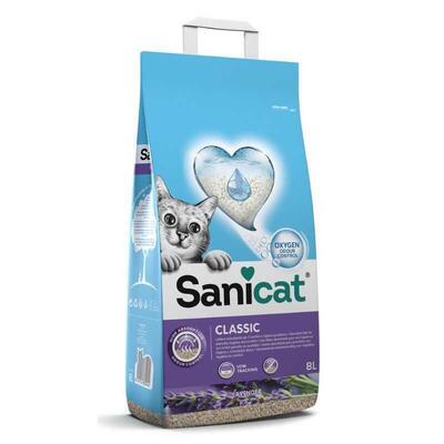Наполнитель для кошачьего туалета Sanicat Classic минеральный, с ароматом лаванды, 5 кг (8 л)