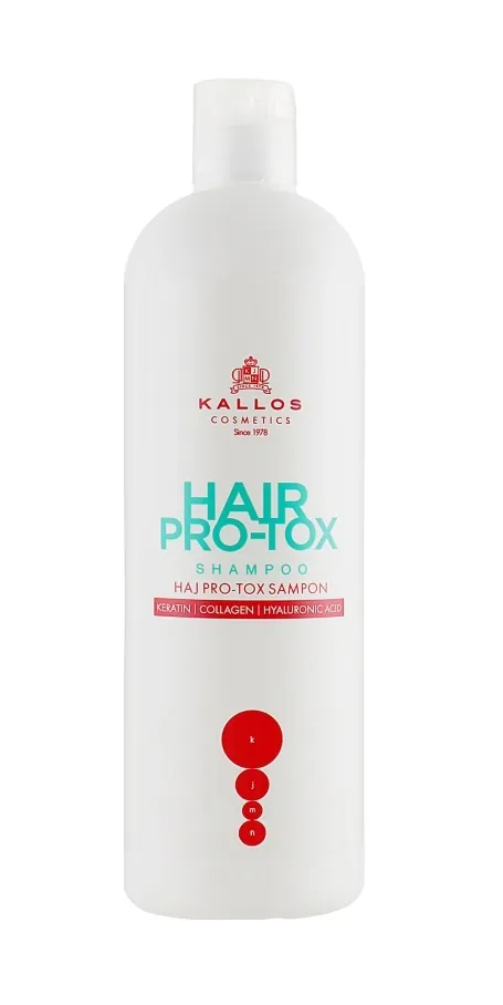 Шампунь Kallos Cosmetics Hair Pro-Tox Відновлюючий з кератином, колагеном і гіалуроновою кислотою, 500 мл