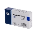 Кадуэт 10/10 таблетки, п/плен. обол. по 10 мг/10 мг №30 (10х3)