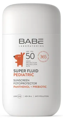 Сонцезахисний супер флюїд Babe Laboratorios Pediatric SPF50 дитячий з пантенолом і пребіотиком, 50 мл