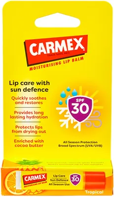 Бальзам для губ Carmex SPF30 Тропічні фрукти, стік, 4,25 г