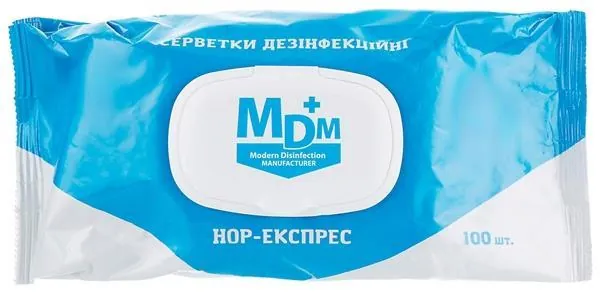 Серветки вологі Манорм НОР-експрес дезінфікуючі, 100 шт