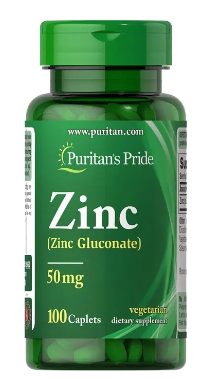 Цинк глюконат Puritan's Pride Zinc 50 мг, 100 капсул