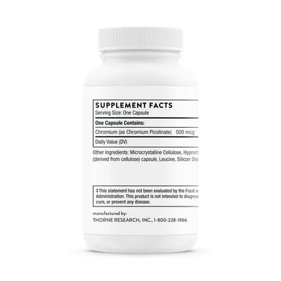 Хром піколінат Thorne Research Chromium Picolinate, 60 капсул