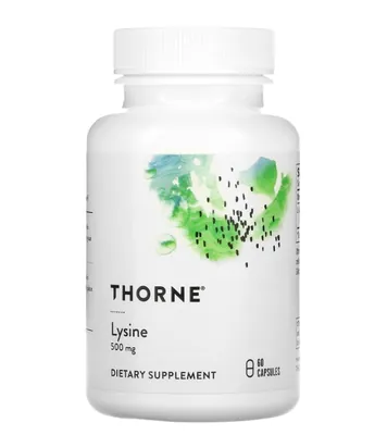 L-лізин Thorne Research L-Lysine 500 мг, 60 капсул