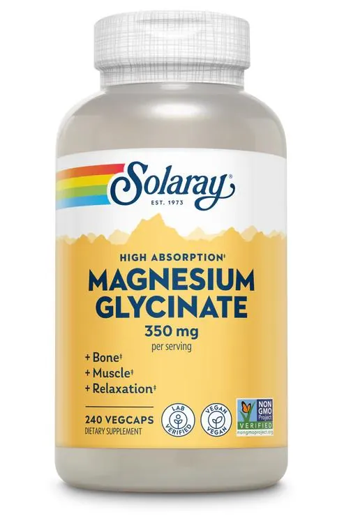 Магній гліцинат Solaray Magnesium Glycinate 350 мг, 240 капсул