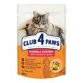 Корм вологий Club 4 Paws для дорослих кішок, контроль виведення шерсті Преміум, 80 г в соусі