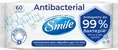 Серветки вологі Smile Antibacterial з Д-пантенолом, 60 шт