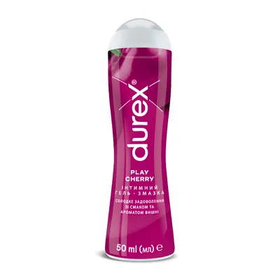 Гель-змазка інтимна Durex Cheeky Cherry зі смаком та ароматом вишні (лубрикант), 50 мл