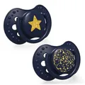 Пустушка силіконова Lovi Stardust динамічна, 22/894_blu, 6-18 місяців, синя, 2 шт