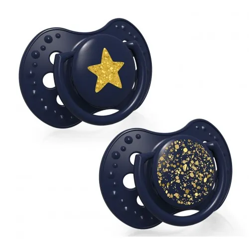 Пустушка силіконова Lovi Stardust динамічна, 22/892_blu, 0-3 місяців, синя, 2 шт