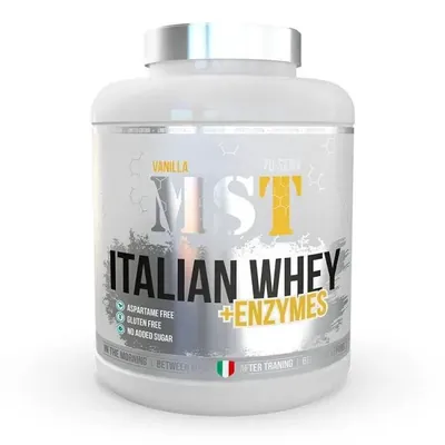 Протеїн сироватковий концентрат MST Nutrition Itallian Whey + Enzymes ваніль, 2240 г