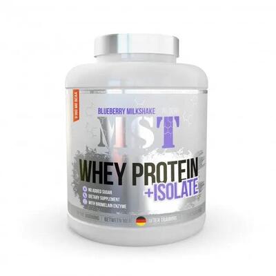 Протеин MST Nutrition Whey Protein + Isolate черничный молочный коктейль, 2100 г