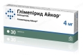 Глимепирид Айкор таблетки по 2 мг №30 (15х2)