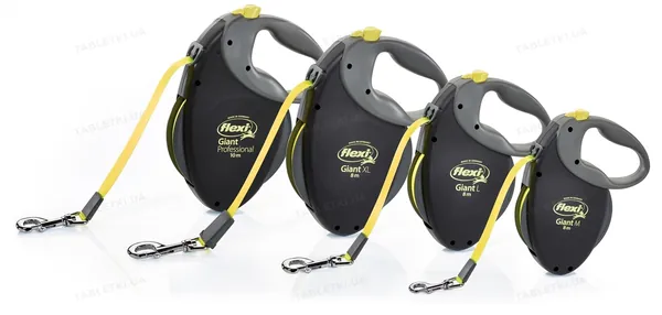 Повідець-рулетка Flexi Giant Professional стрічка 10m/50кг жовтий 30103